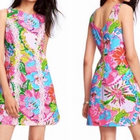 Lilly Pulitzer for target New Nosey Posey Sleeveless Shift Mini Dress Girls XL - Picture 2 of 14